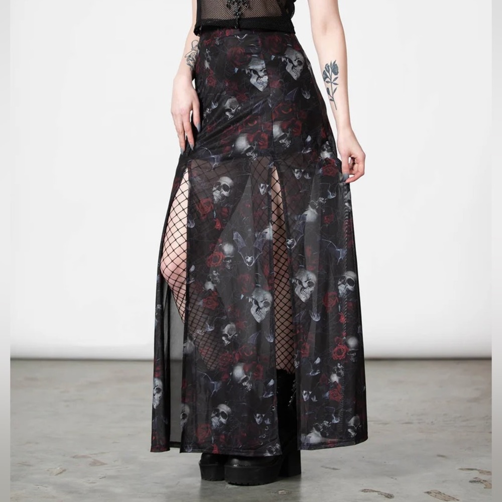 NWT Killstar Kleodora Mesh Maxi Skirt XL